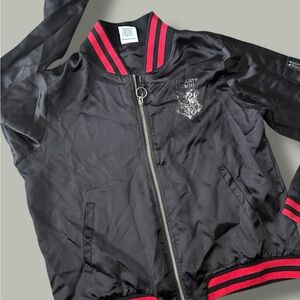 Harry Potter Hogwarts Alumni Satin Bomber Style Jacket Juniors